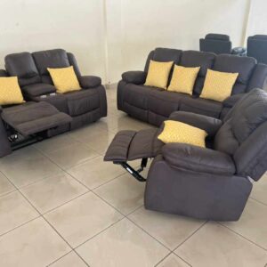 Fabric Six Seater Imported Recliner Sofa