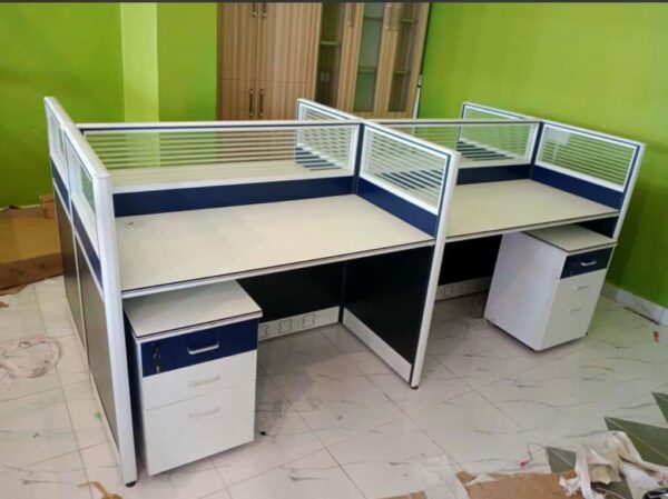 White Four-Way Working Station.