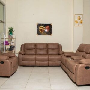 Six Seater Reclining sofas -Brown