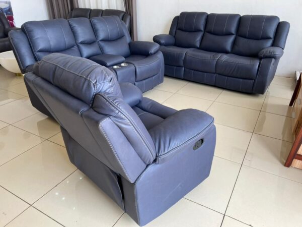 Grey Six-Seater Recliner Sofa - Image 2