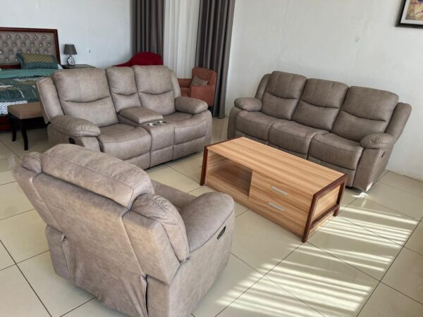 Six Seater Reclining sofas -Brown - Image 2