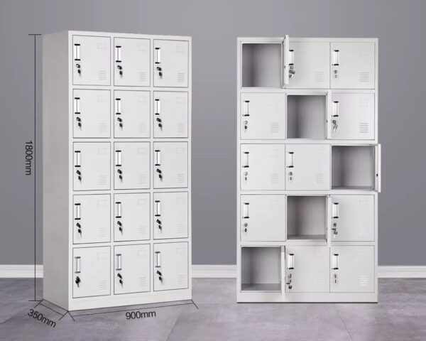 Fifteen STAFF/GYM Lockers Cabinet
