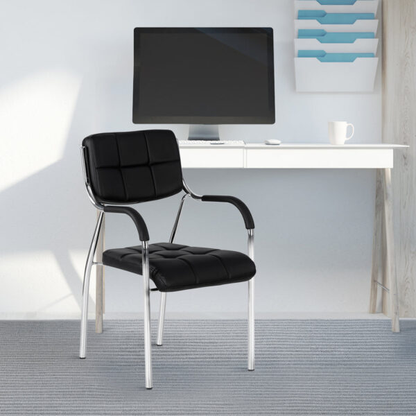 Stackable Leather Visitors Chair - Image 5