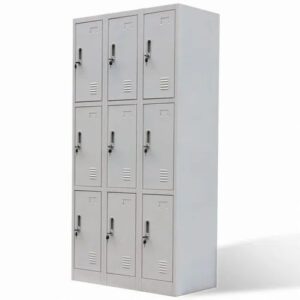 9 Doors Lockable Storage Cabinet