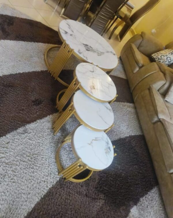 Imported coffee tables set "marble top" - Image 3