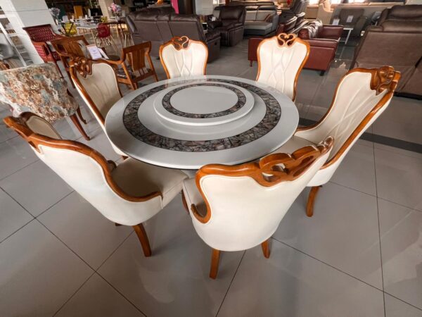 Six Seater Round Dining 'MARBLE' - Image 3