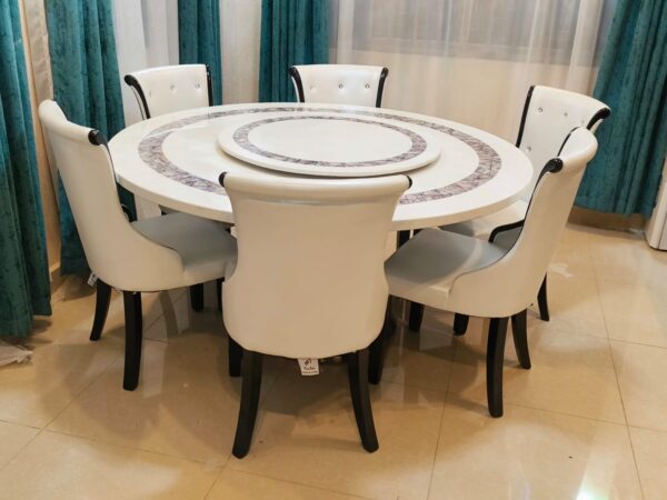 Six Seater Round Dining 'MARBLE'