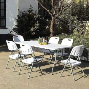 Outdoor/Dining Set Table, six chairs