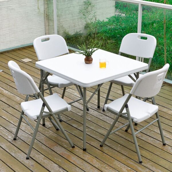 Outdoor/Dining Table, Four Chairs