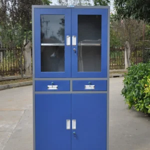 Heavy-Duty Steel Office Filing Cabinet – Glass Fronted