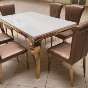 Dining Table ,Six Seater Mable Top
